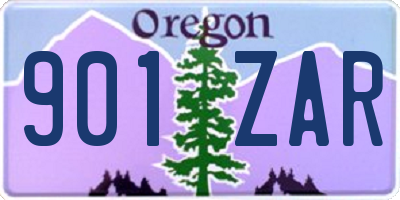 OR license plate 901ZAR