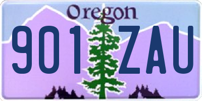 OR license plate 901ZAU