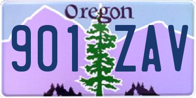 OR license plate 901ZAV