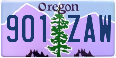 OR license plate 901ZAW