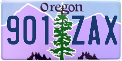 OR license plate 901ZAX
