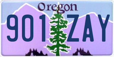 OR license plate 901ZAY