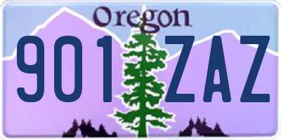 OR license plate 901ZAZ