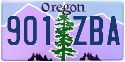 OR license plate 901ZBA