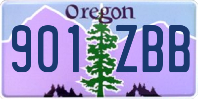 OR license plate 901ZBB