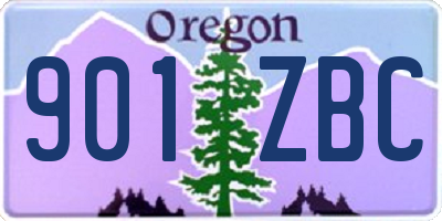 OR license plate 901ZBC