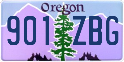 OR license plate 901ZBG