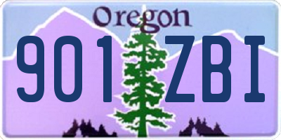 OR license plate 901ZBI