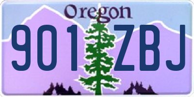 OR license plate 901ZBJ