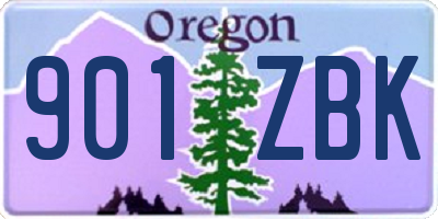 OR license plate 901ZBK