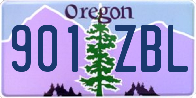OR license plate 901ZBL