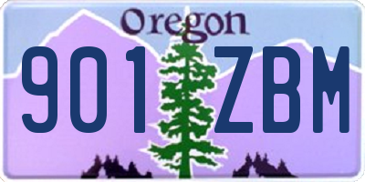 OR license plate 901ZBM