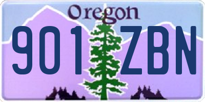 OR license plate 901ZBN
