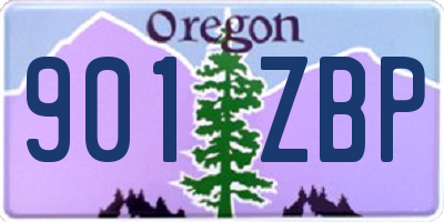 OR license plate 901ZBP