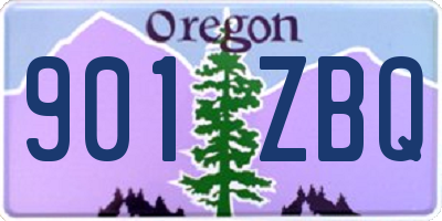 OR license plate 901ZBQ