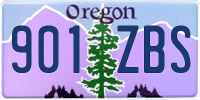 OR license plate 901ZBS