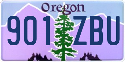 OR license plate 901ZBU