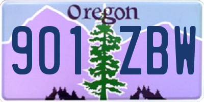 OR license plate 901ZBW
