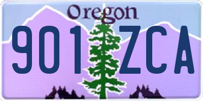 OR license plate 901ZCA