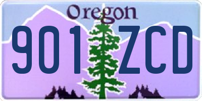 OR license plate 901ZCD
