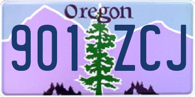 OR license plate 901ZCJ