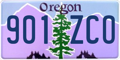 OR license plate 901ZCO