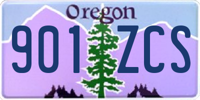 OR license plate 901ZCS