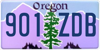OR license plate 901ZDB