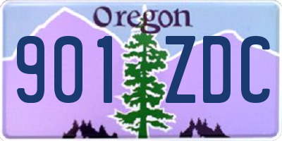OR license plate 901ZDC