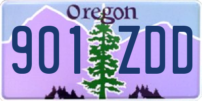 OR license plate 901ZDD