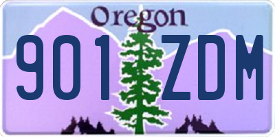 OR license plate 901ZDM