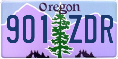 OR license plate 901ZDR