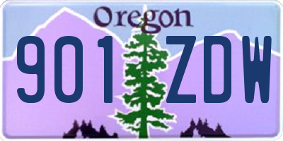 OR license plate 901ZDW
