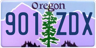 OR license plate 901ZDX