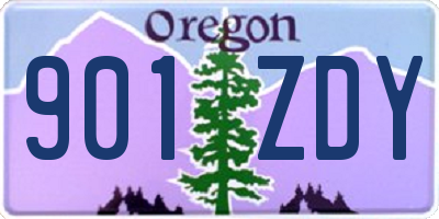OR license plate 901ZDY