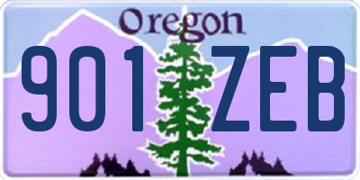 OR license plate 901ZEB