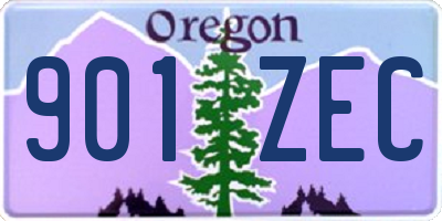 OR license plate 901ZEC