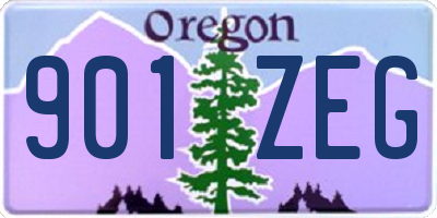 OR license plate 901ZEG