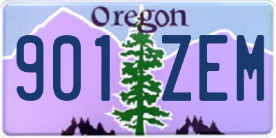 OR license plate 901ZEM