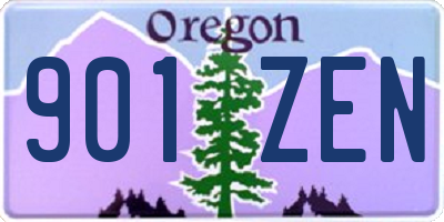 OR license plate 901ZEN