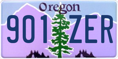 OR license plate 901ZER