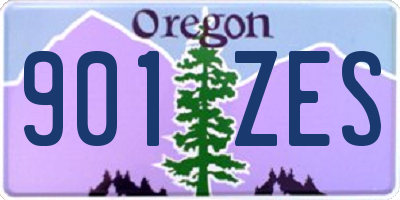 OR license plate 901ZES