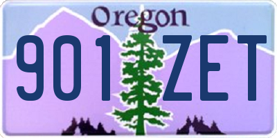 OR license plate 901ZET