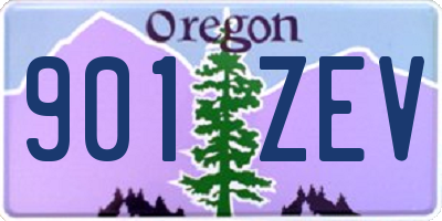 OR license plate 901ZEV