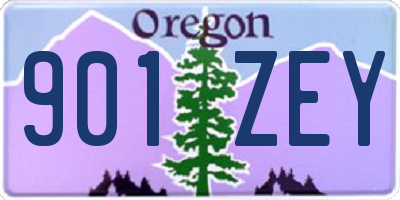 OR license plate 901ZEY