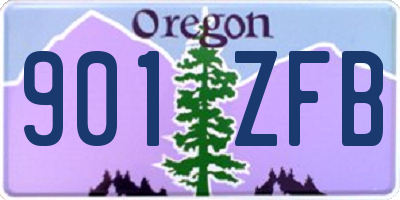 OR license plate 901ZFB