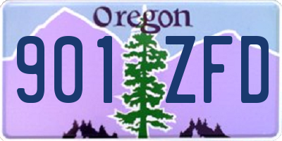 OR license plate 901ZFD