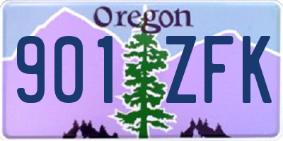 OR license plate 901ZFK