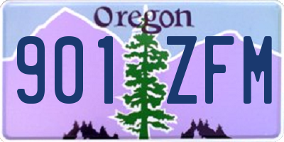 OR license plate 901ZFM