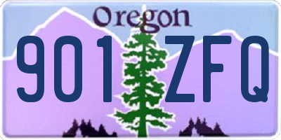 OR license plate 901ZFQ
